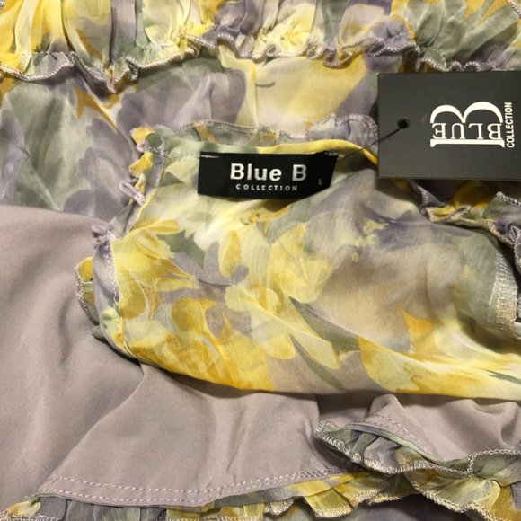 Floral Chiffon Long Sleeve Dress  (2) - Picture 8 of 11